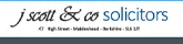 The old J Scott & Co Solicitors logo